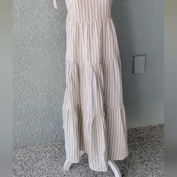 Rylee + Cru Cream Striped Maxi Dress - Picture 3 of 8